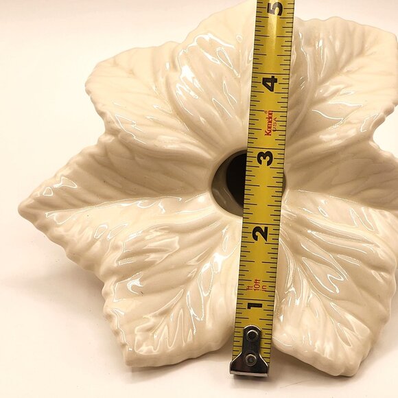 Vtg Epergne Wedding Bouquet Holder White Ceramic Floral Bridal Flower Vase *PICS - Picture 4 of 9